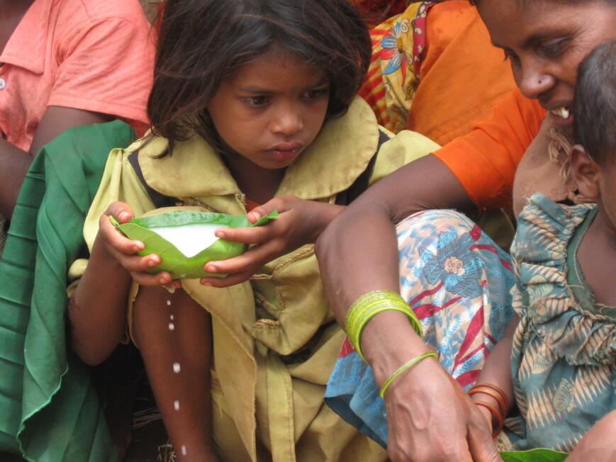 child drinking